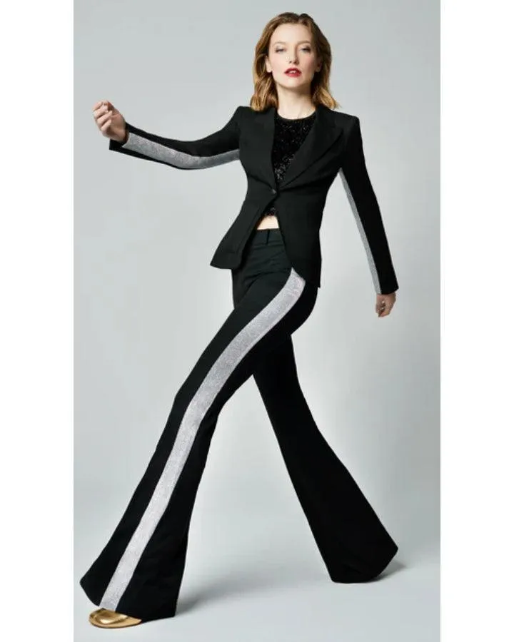 Smythe Patch Pocket Tux Metallic Stripe Blazer