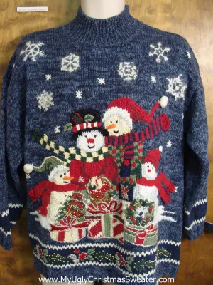 Snowmen Family Ugly Christmas Sweater