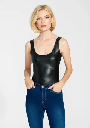 Tall Faux Leather Tank Bodysuit