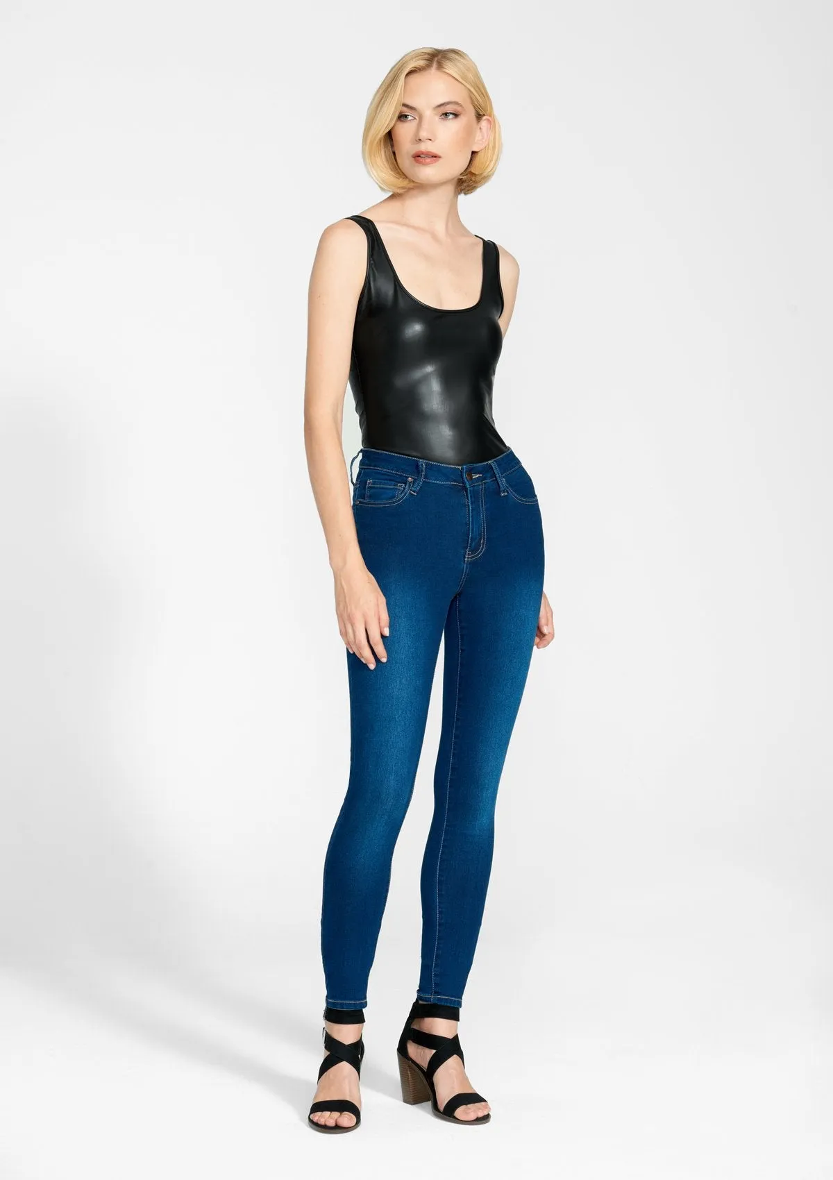 Tall Faux Leather Tank Bodysuit