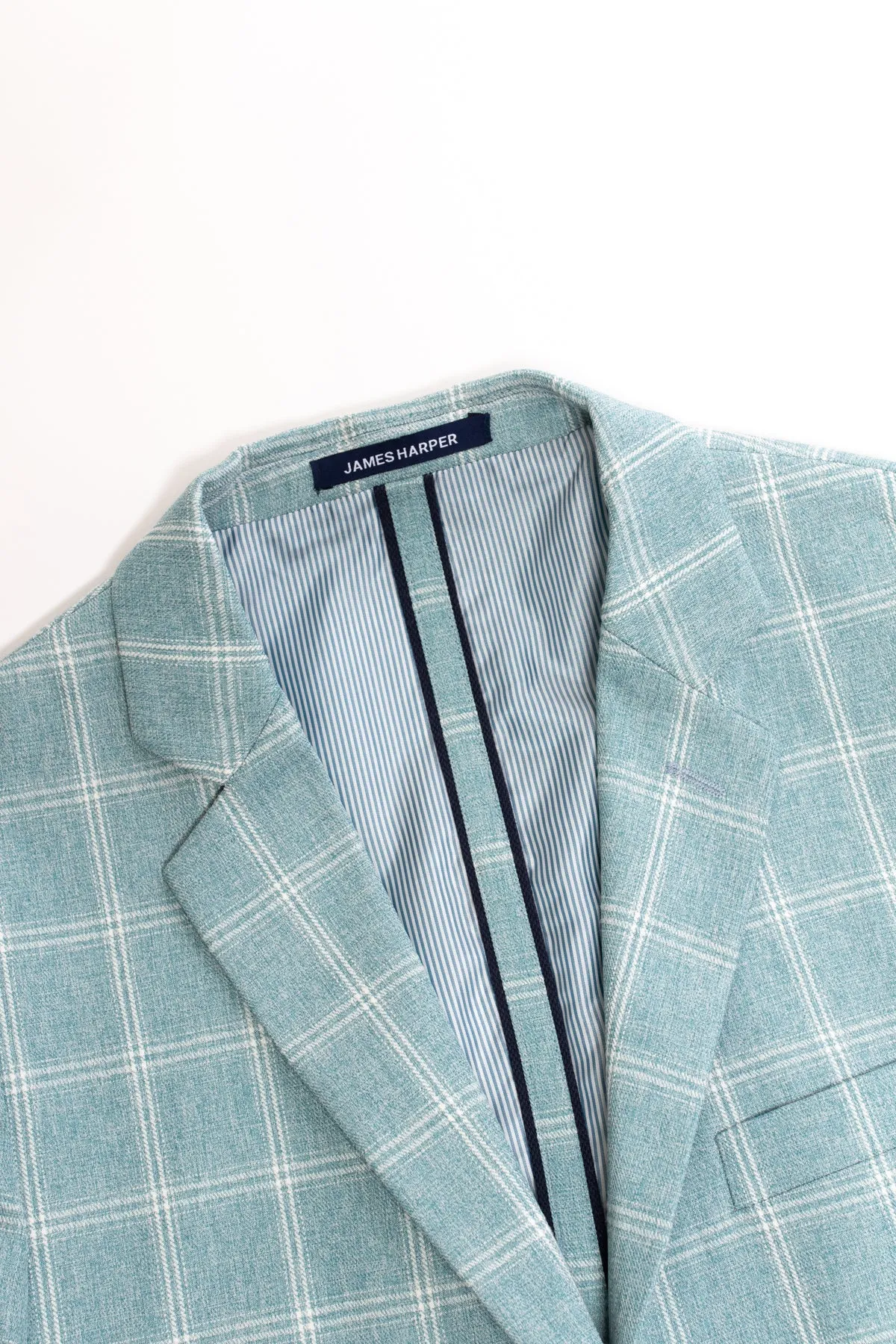 Teal Check Patch Pocket Blazer