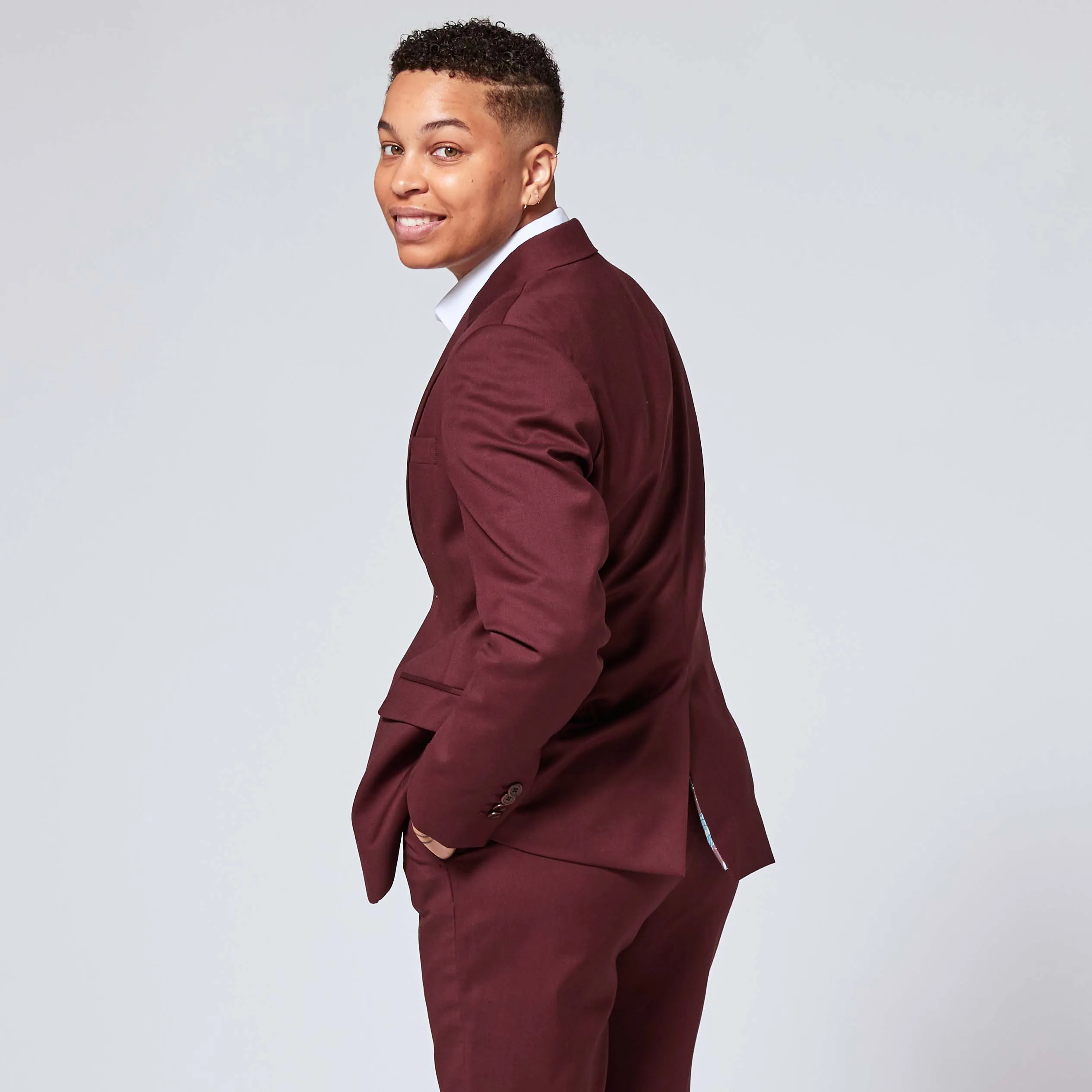 The Georgie Burgundy Suit Blazer