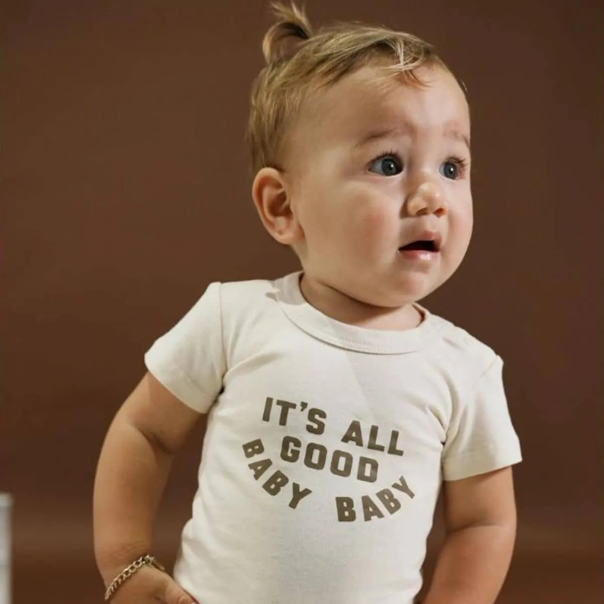 The Little Homie Short Sleeve Bodysuit - It's All Good, Baby Baby - 1 Year