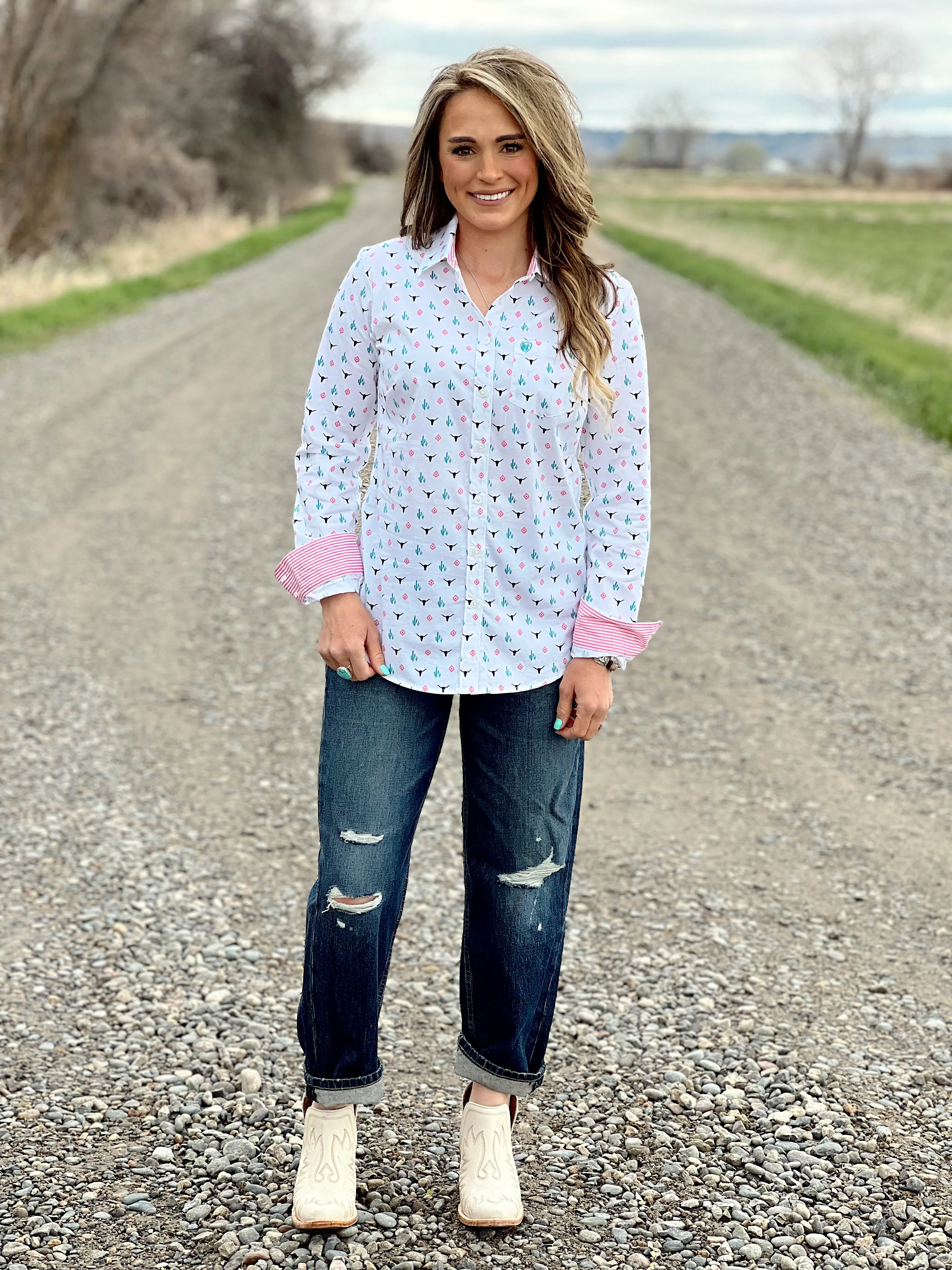 The Sedona Cactus Button Up