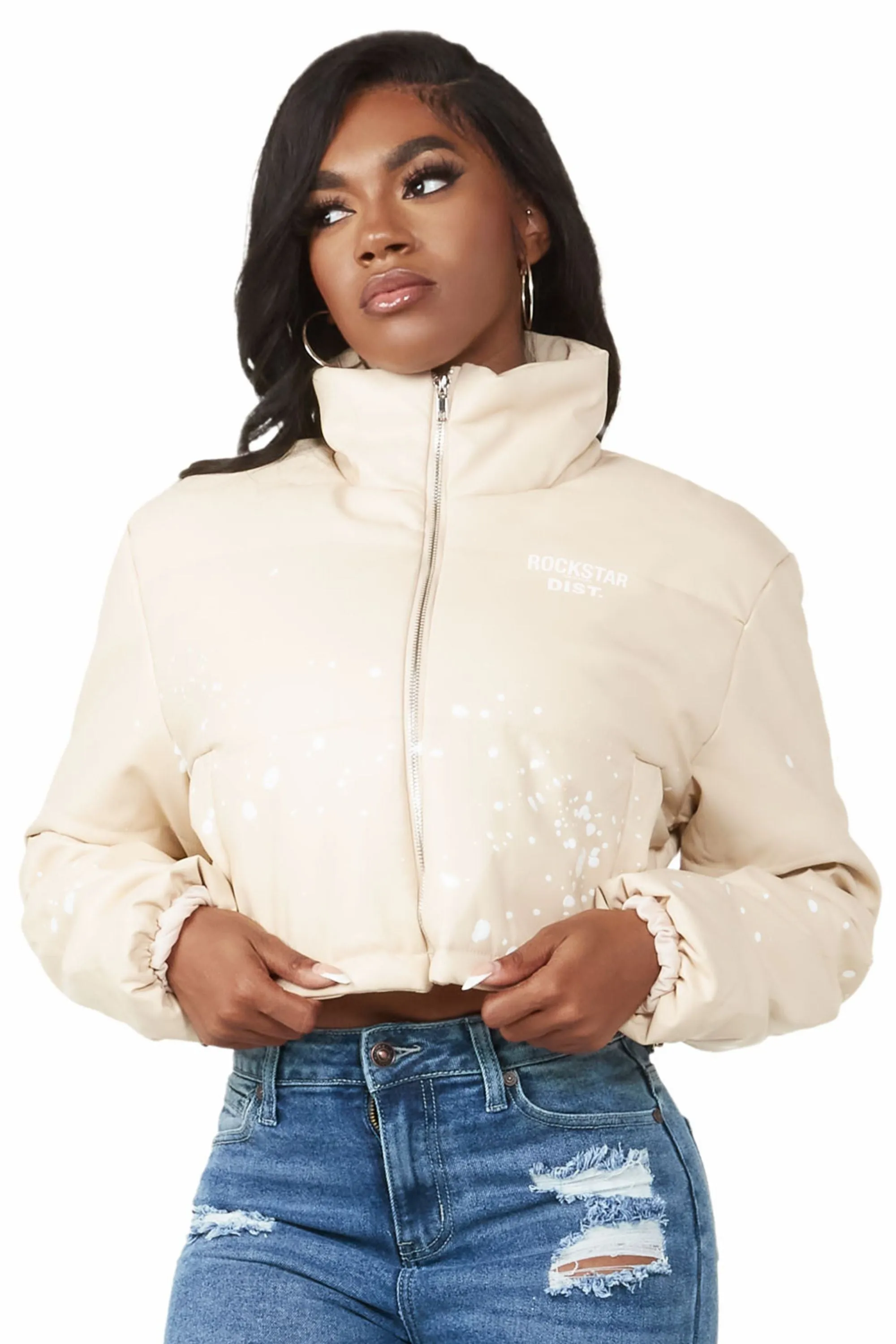 Toni Beige Art Dept. Puffer Jacket