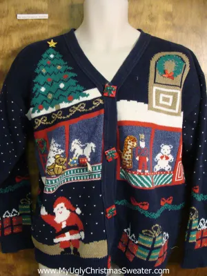 Toy Shopping Santa Ugly Christmas Sweater