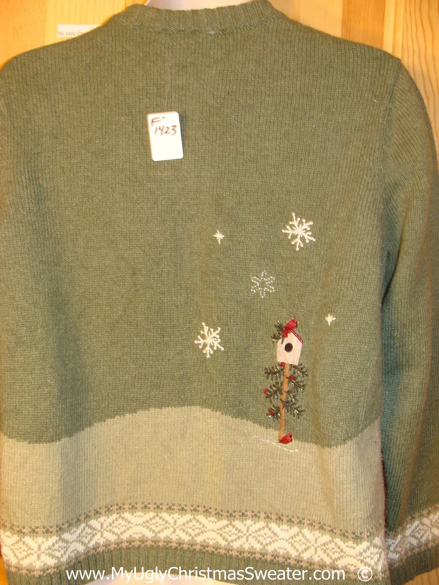 Two Sided Green Cheesy Christmas Sweater