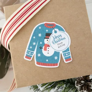 Ugly Sweater Gift Wrapping Stickers