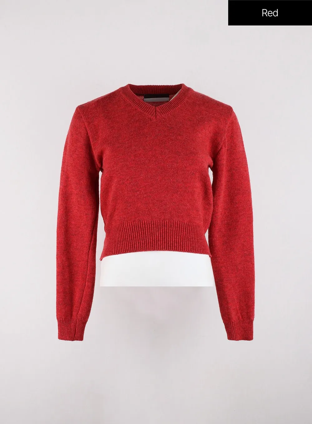 V-Neck Knitted Long Sleeve Sweater OD326