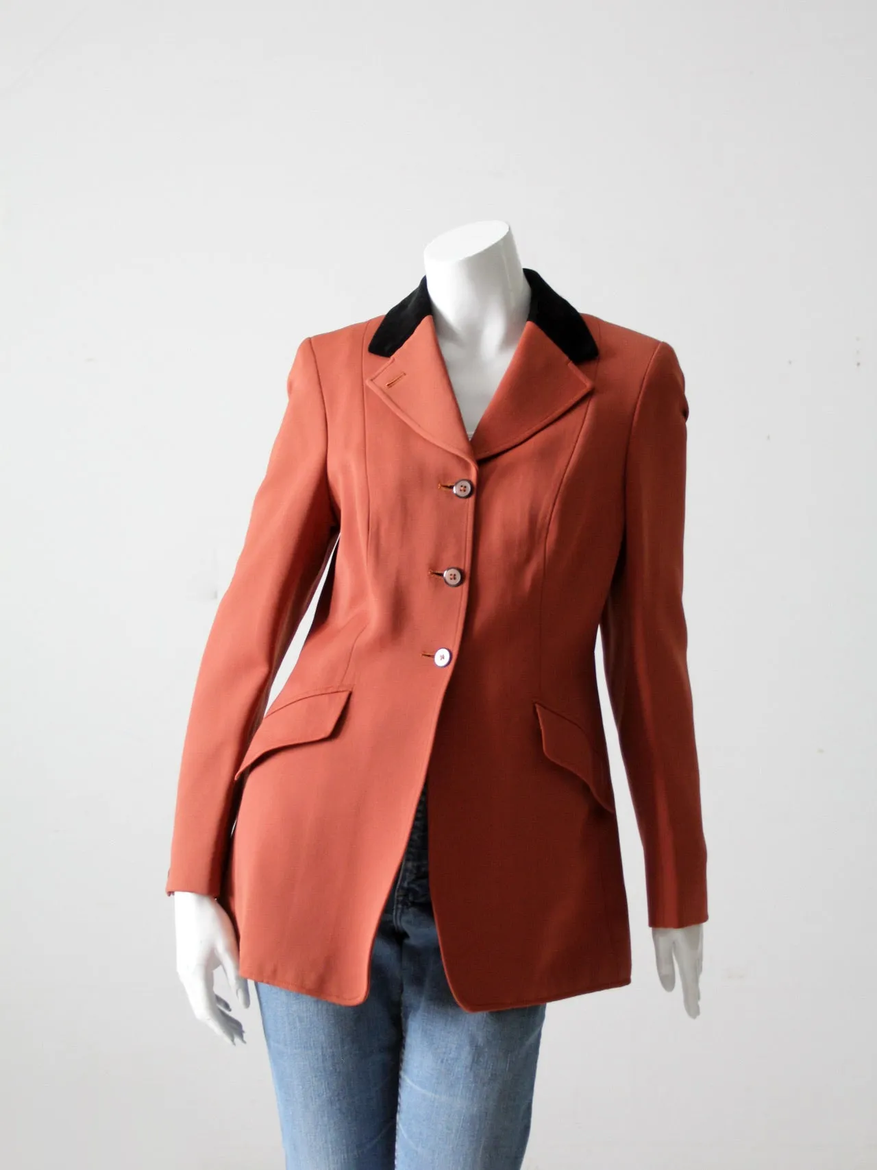 vintage 70s equestrian riding jacket by Harry Hall of London