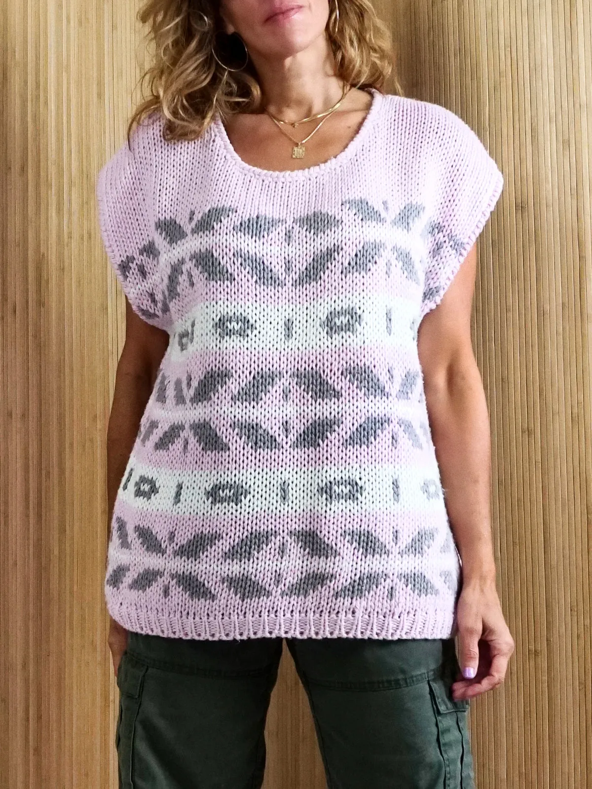 Vintage 80's Slouchy Pink Sweater