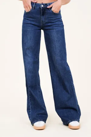 Wide leg jeans blauw - Robin