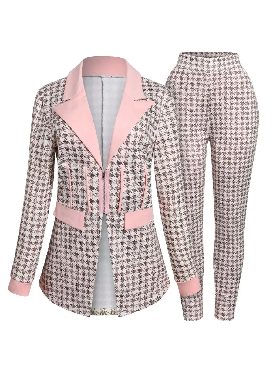 Women Blazers Tops Pencil Pants Two-Piece set suit*