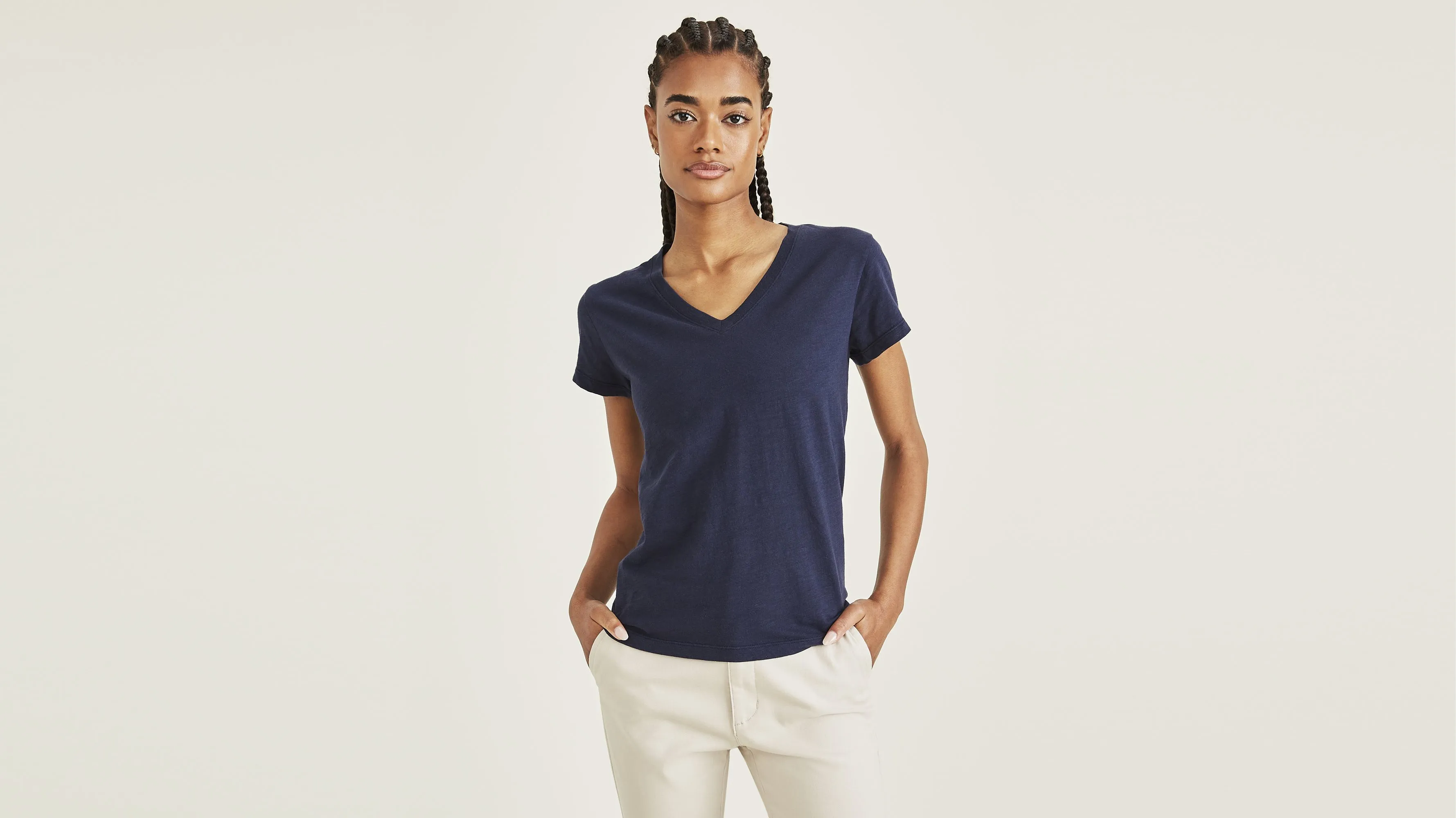 Women's Slim Fit V-Neck Tee