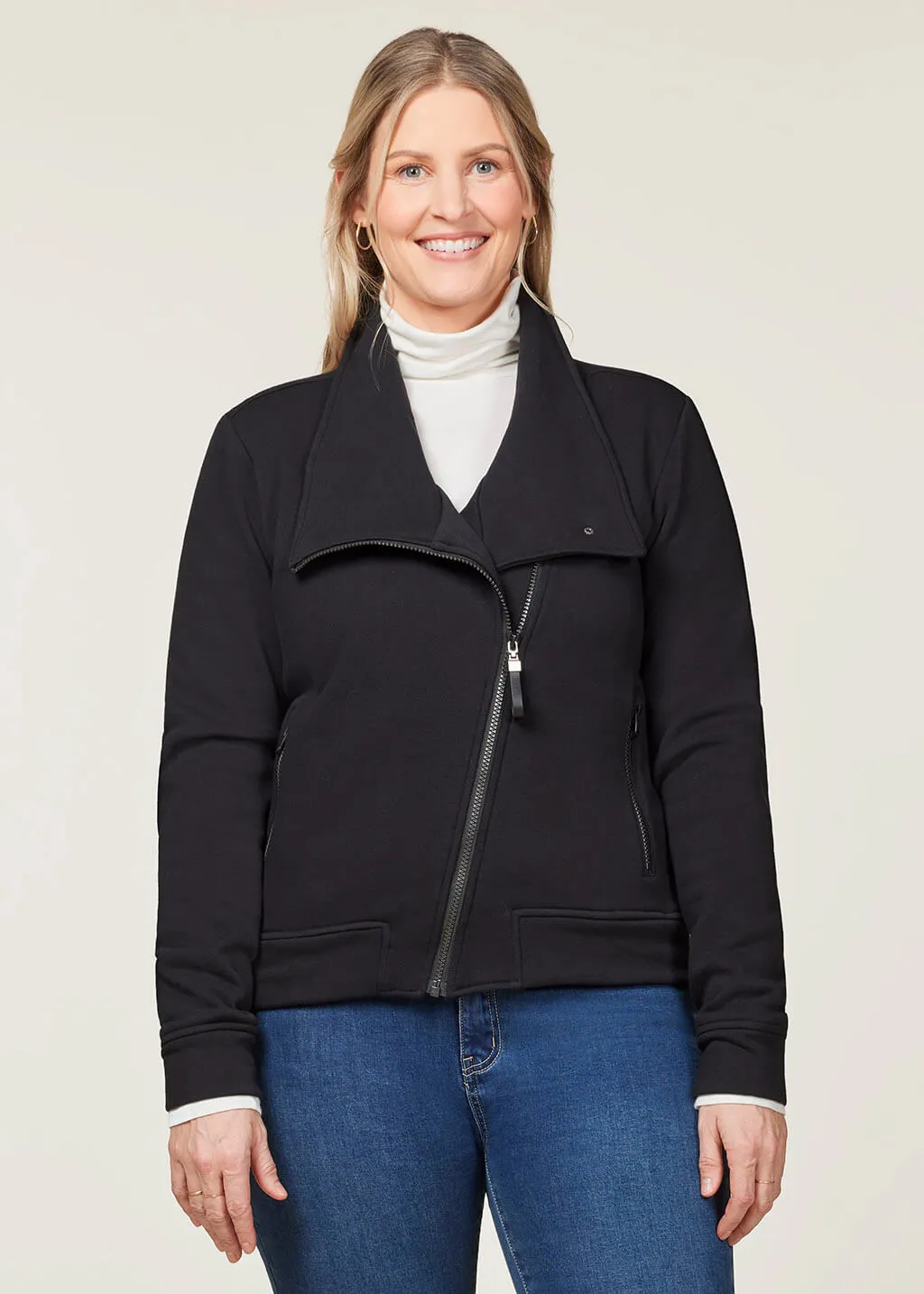 Wrap Front Fleece Jacket