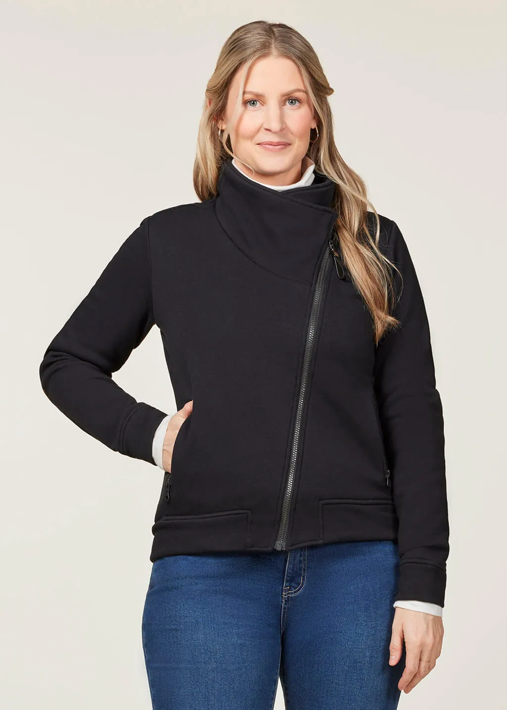 Wrap Front Fleece Jacket