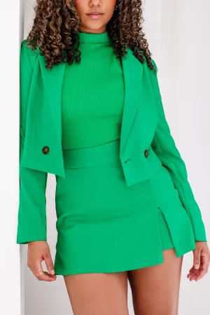 Wren Kelly Green Crop Blazer